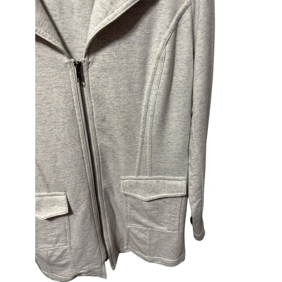 Cabi Style#210 Foldover Collar Jacket Size Medium Heather Gray EUC - Picture 7 of 12